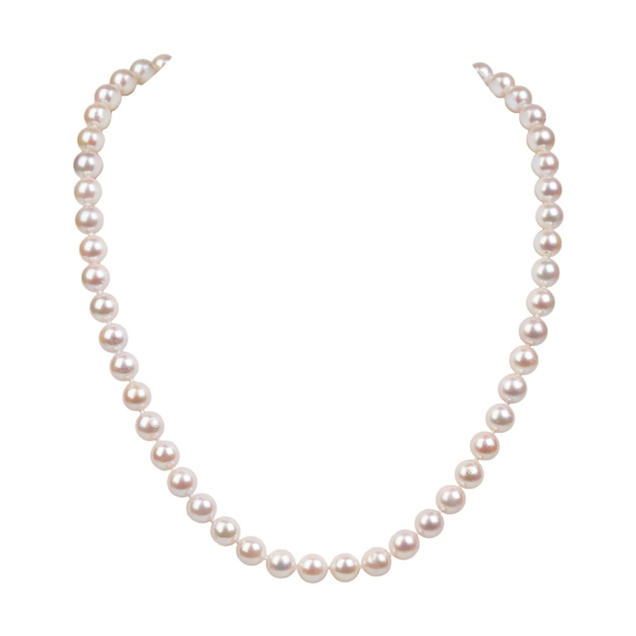 7.5-8MM Akoya Pearl Necklace with 14KT White Gold Clasp