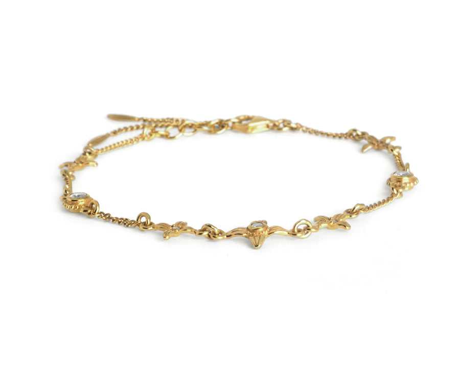 Bali Collection Asoka 18kt Gold Plated Petal Bracelet
