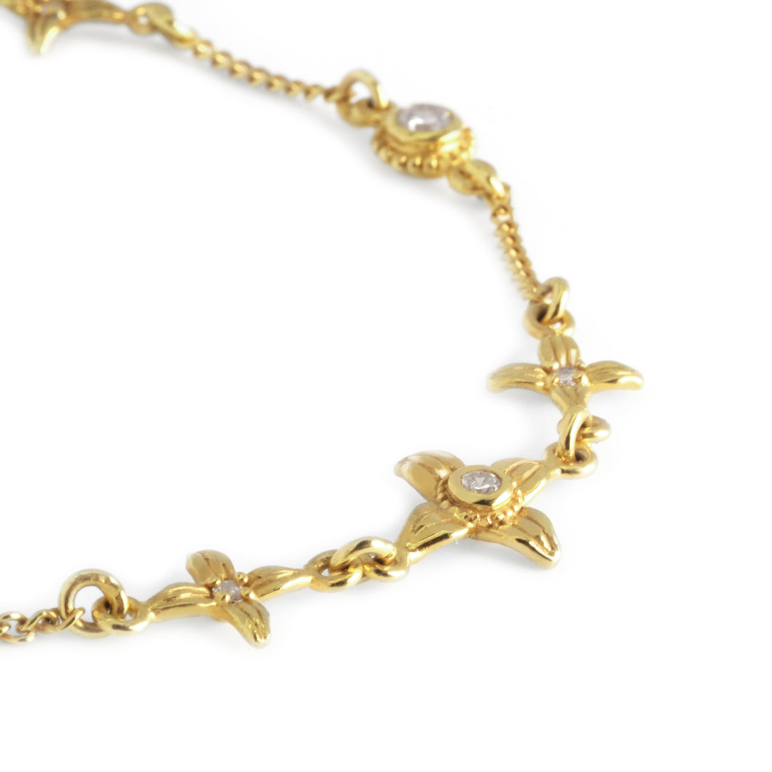Bali Collection Asoka 18kt Gold Plated Petal Bracelet