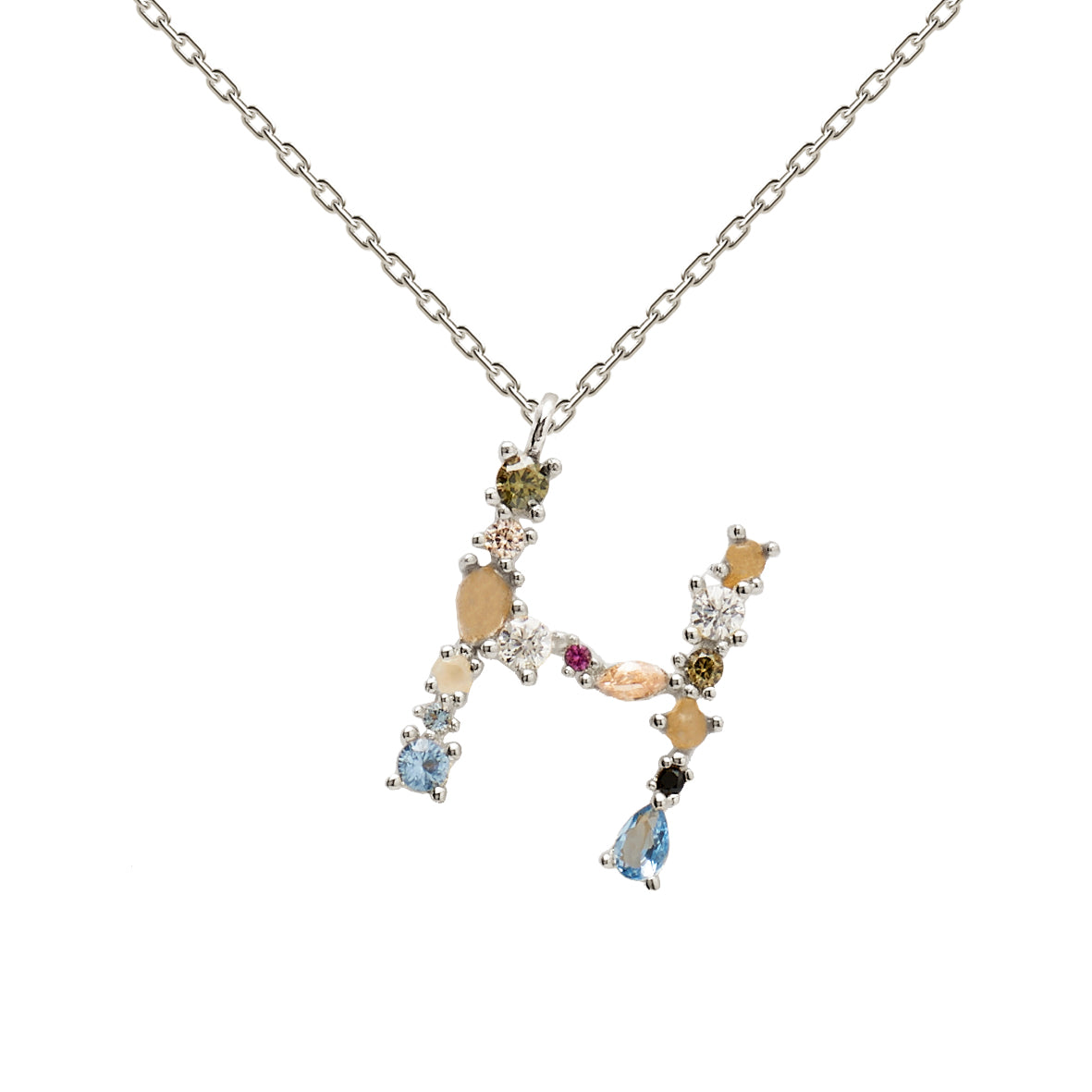 PD Paola Letter Necklace - Silver