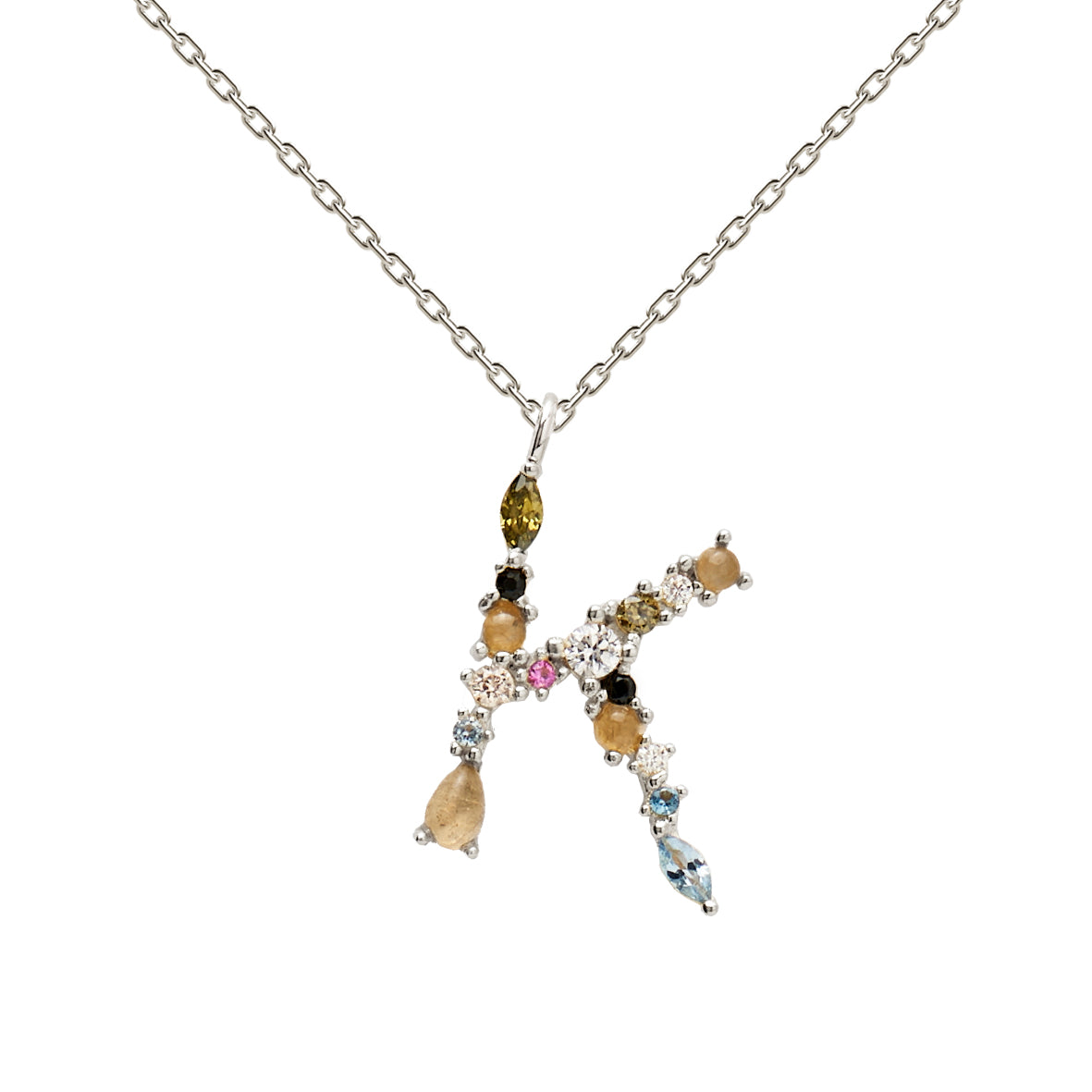 PD Paola Letter Necklace - Silver