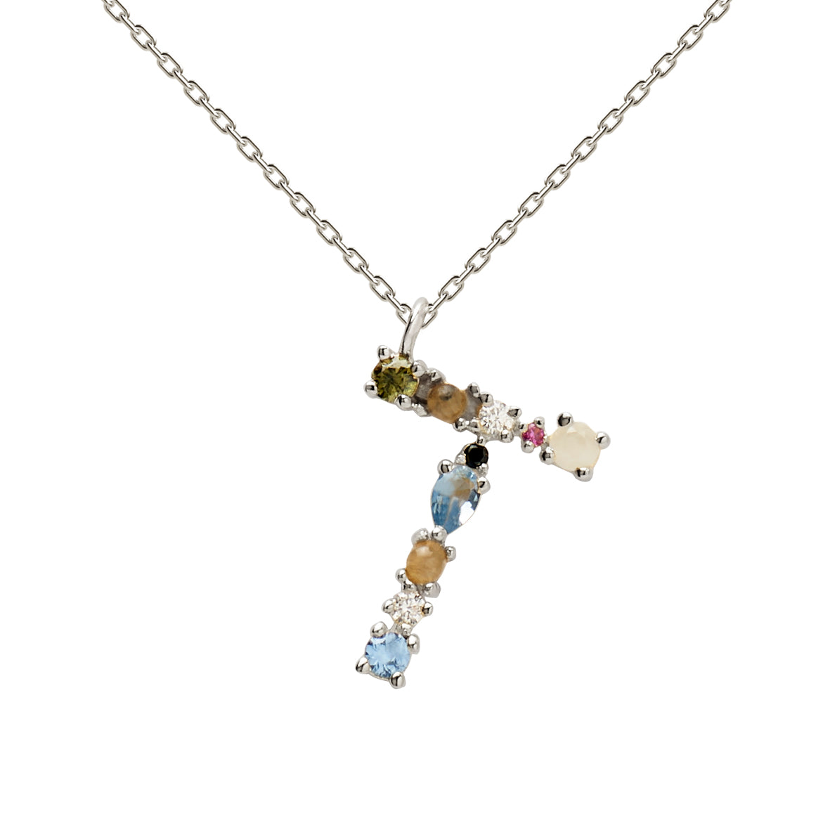 PD Paola Letter Necklace - Silver