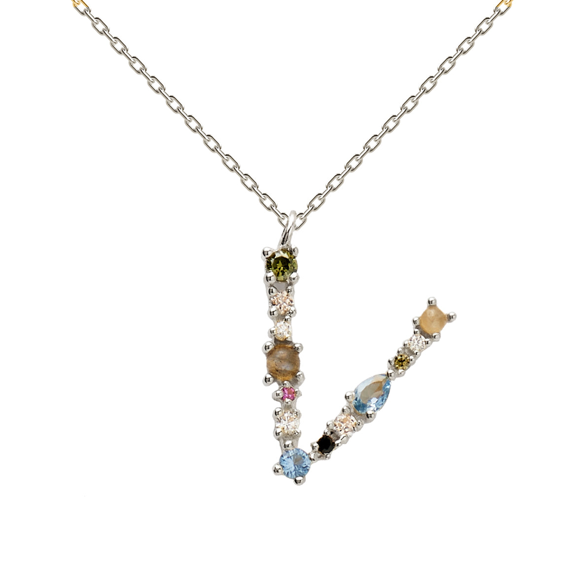 PD Paola Letter Necklace - Silver