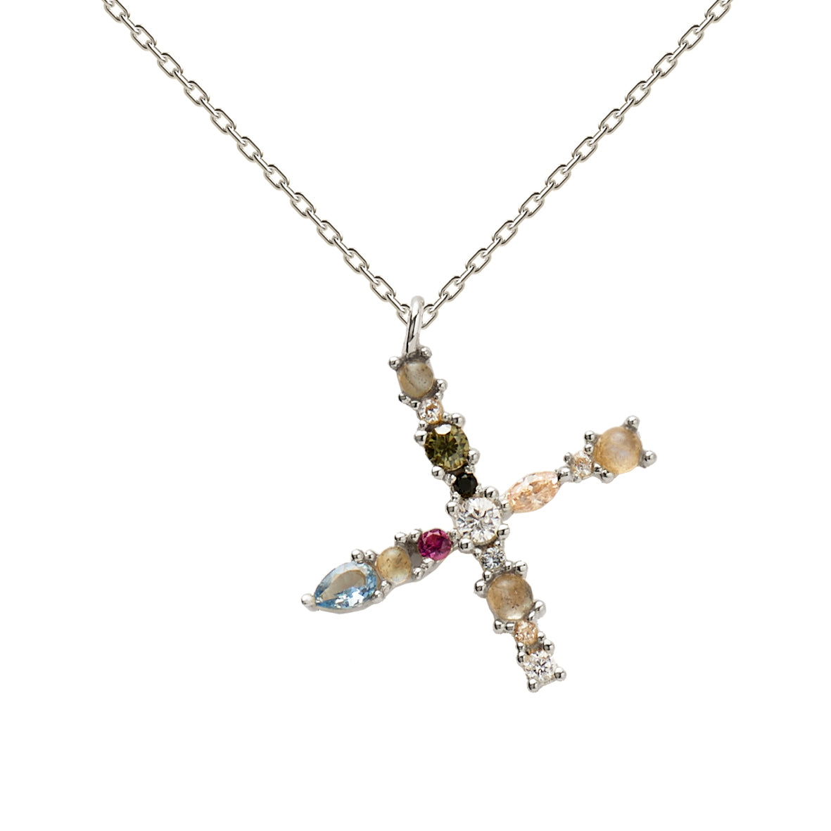 PD Paola Letter Necklace - Silver
