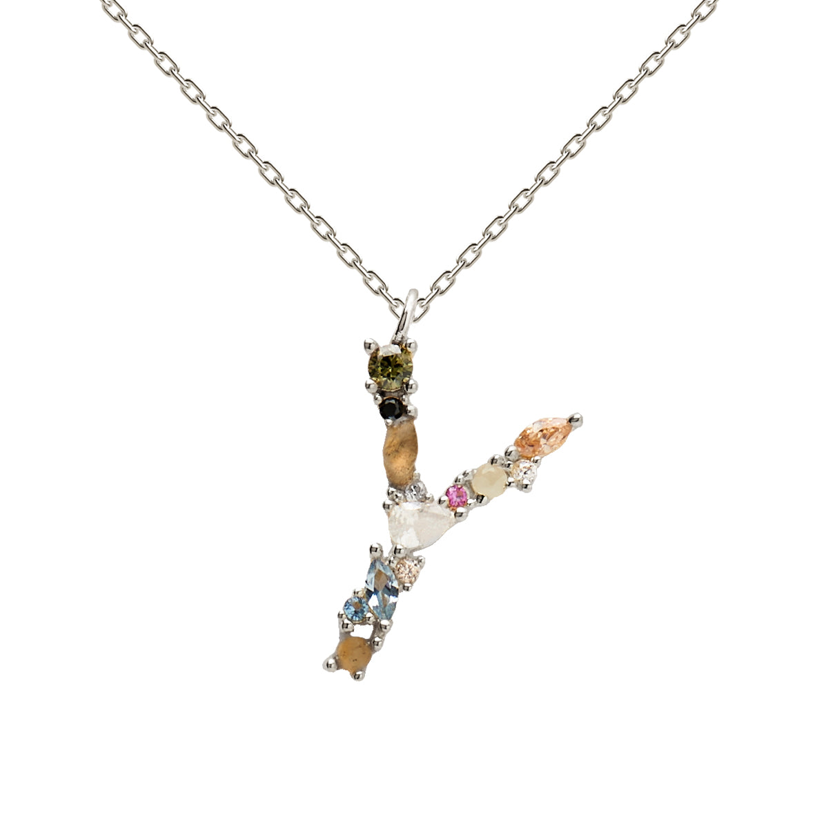 PD Paola Letter Necklace - Silver