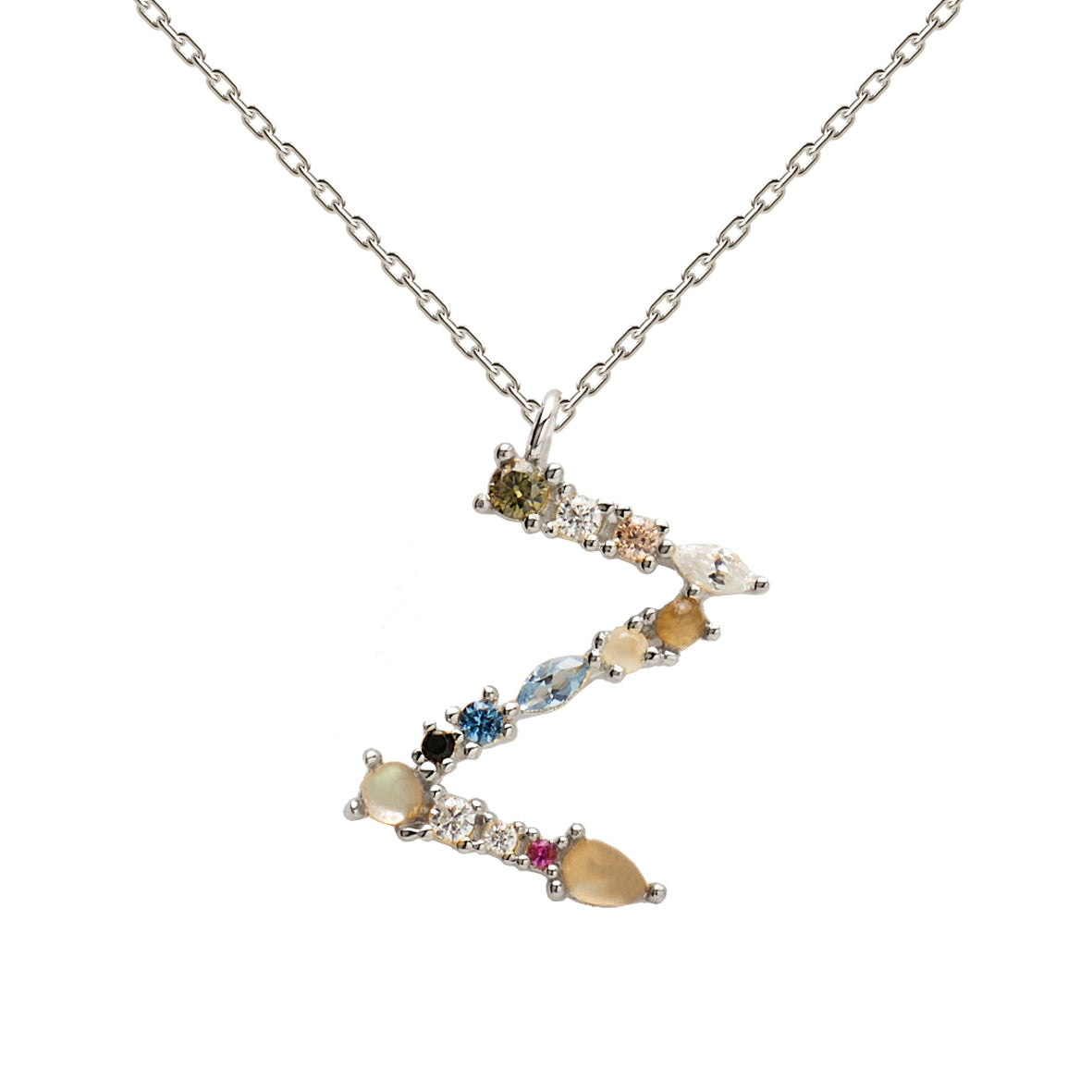 PD Paola Letter Necklace - Silver