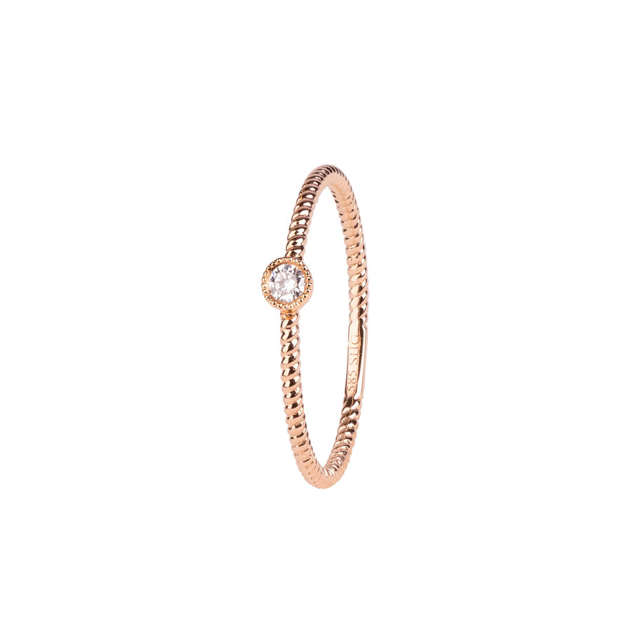 14KT Rose Gold & Diamond Solitaire Ring