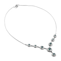 Bali Collection Jawan Keliling Green Quartz Necklace in Sterling Silver