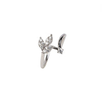 14KT White Gold & Diamond Mariposa Lily Ring