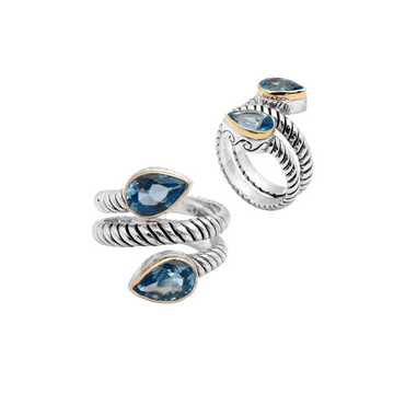 Bali Collection Silver & Gold Cable Motif Ring