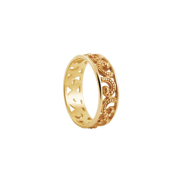 Bali Collection Ombak Segara 22kt Gold Plated Band Ring